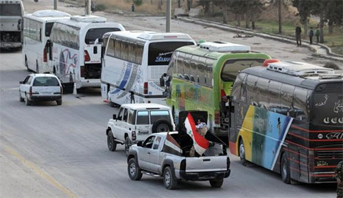 La ciudad siria de Harasta libre de terroristas
